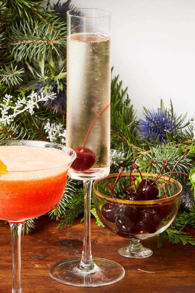 Cherry Bomb Fizz cherry bomb fizz with a dark cherry as garnish