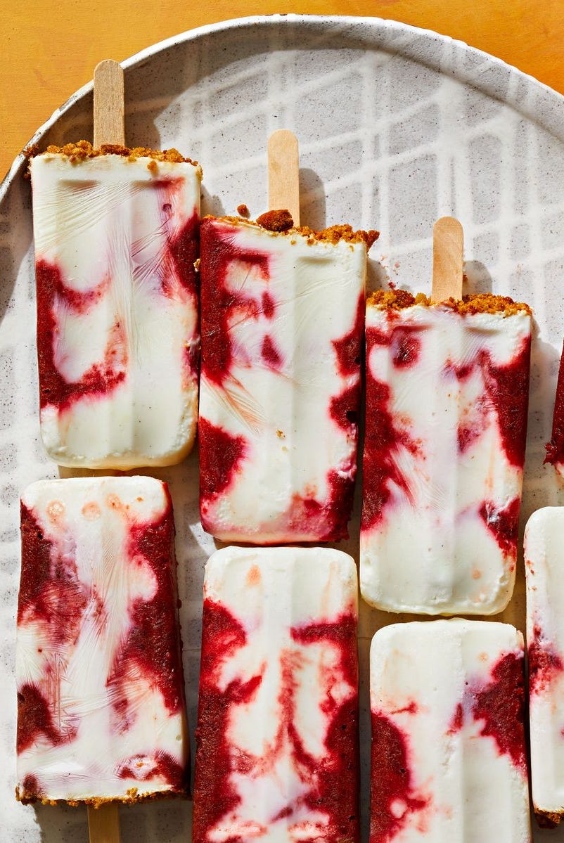 Cherry Fro-Yo Pops cherry froyo pops