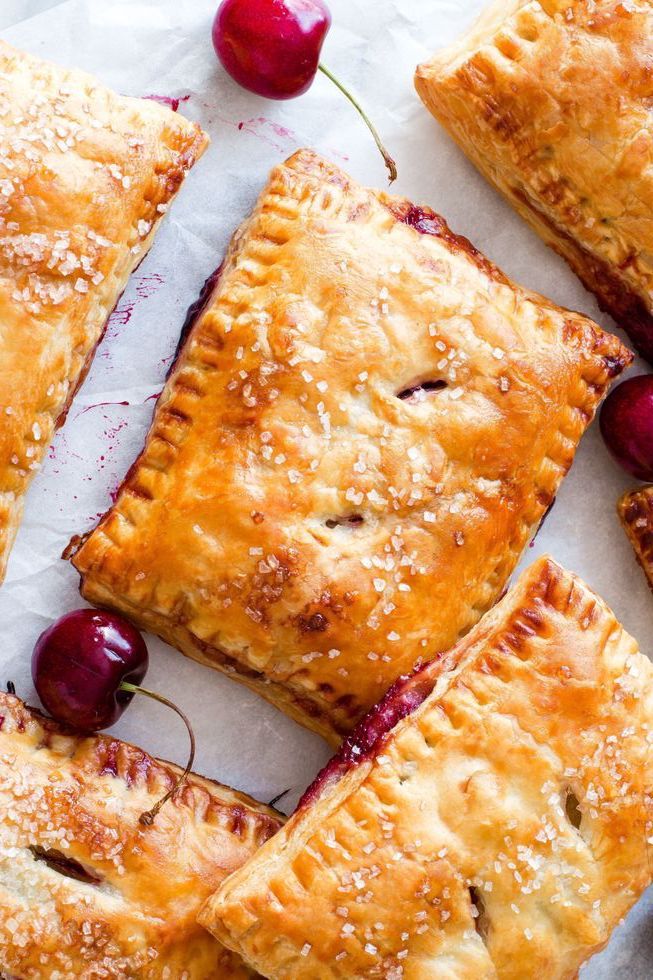 cherry puff pastry pies