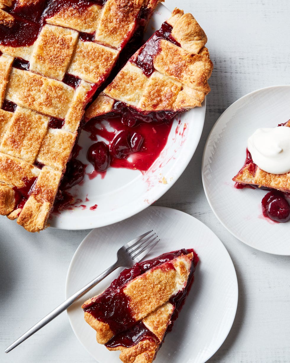cherry pie with a lattice crust