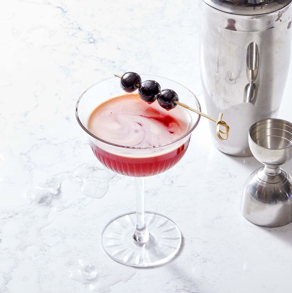 cherry sidecar in a glass