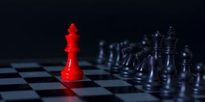 chess business concept, leader and success