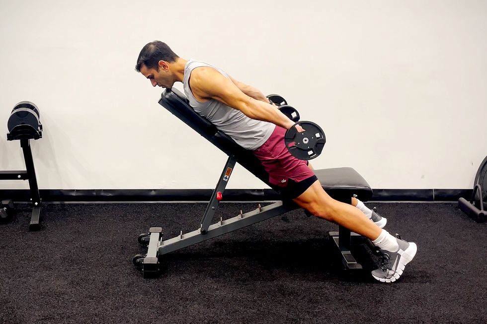 rear delt exercises for better posture, chest supported rear delt extension