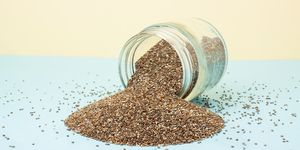 chia seeds in a glass jar