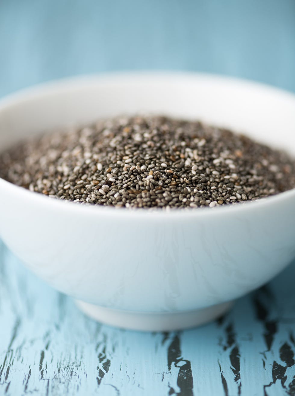 chia seeds in a white bowl
