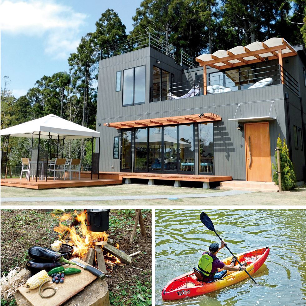 Kayak, Kayaking, House, Home, Vehicle, Backyard, Boating, Recreation, Leisure, Boat, 