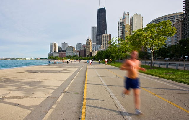 chicago running map
