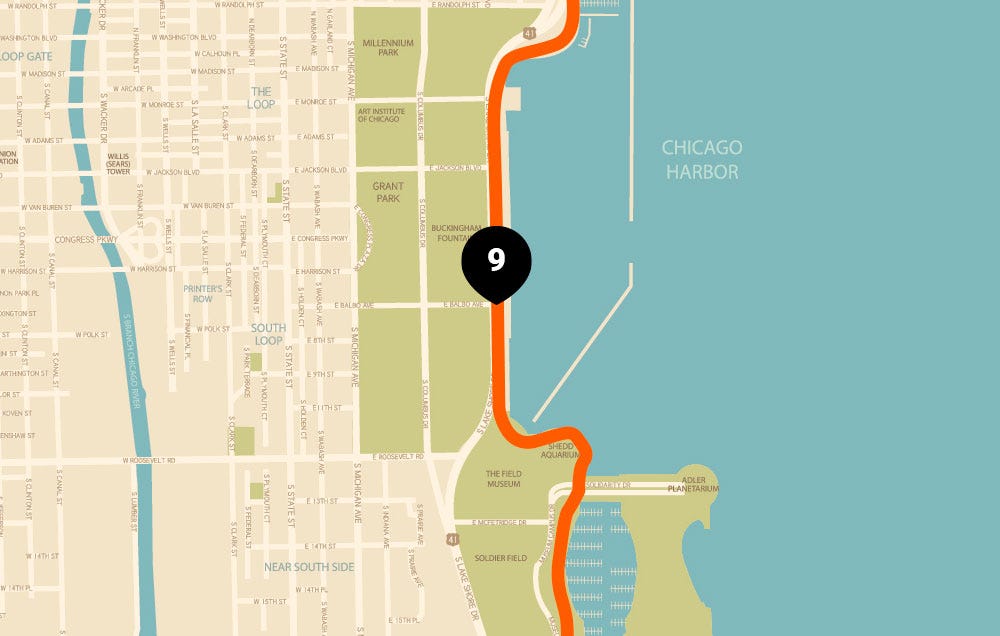 chicago running map