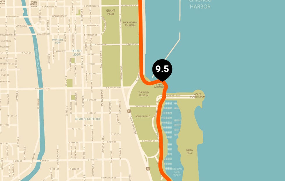 chicago running map