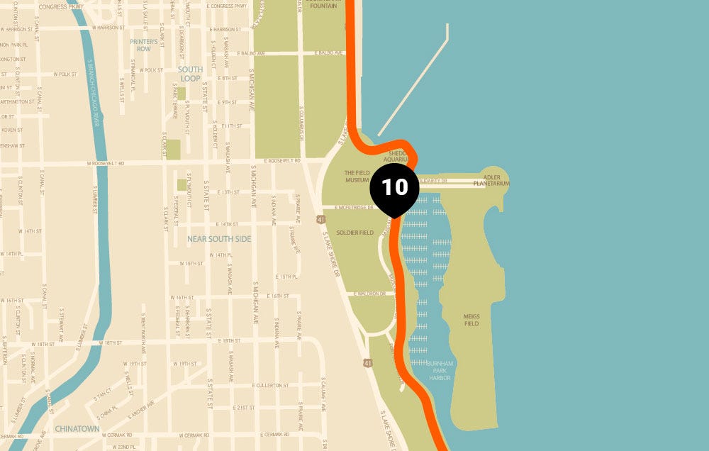 chicago running map
