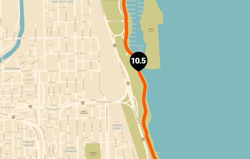 chicago running map