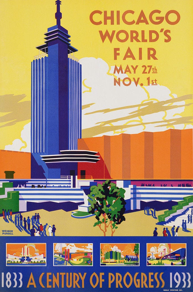 Chicago World's Fair Poster by Weimer Pursell