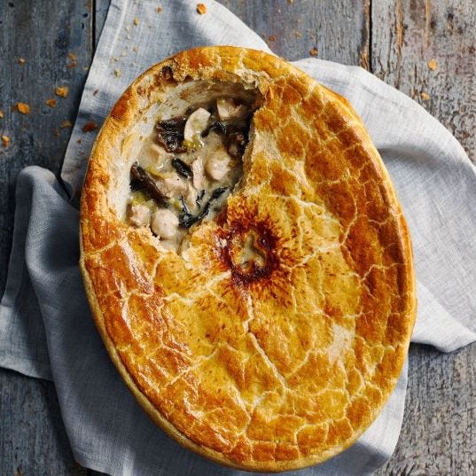 Chicken and mushroom pie