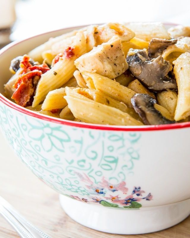 chicken and mushroom recipes penne with mushrooms chicken and sun dried tomatoes