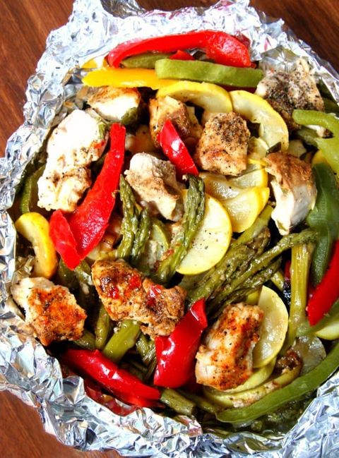 Grilled Chicken and Vegetable Foil Packet