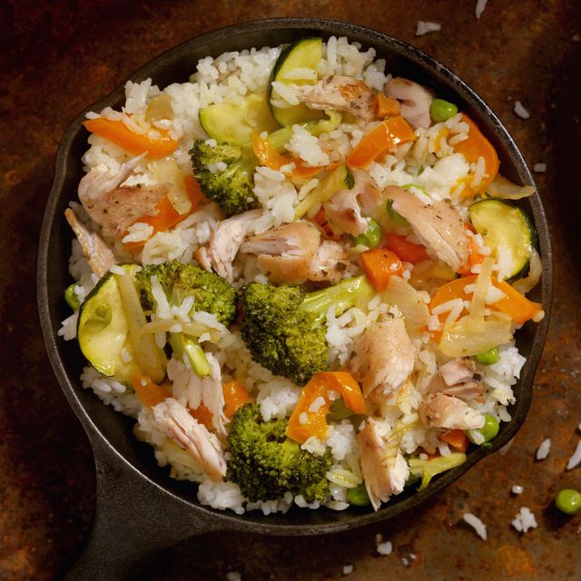chicken and vegetable fried rice