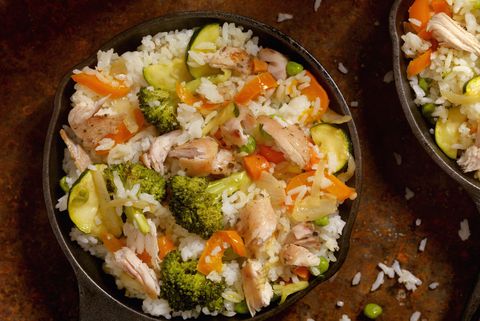 chicken and vegetable fried rice