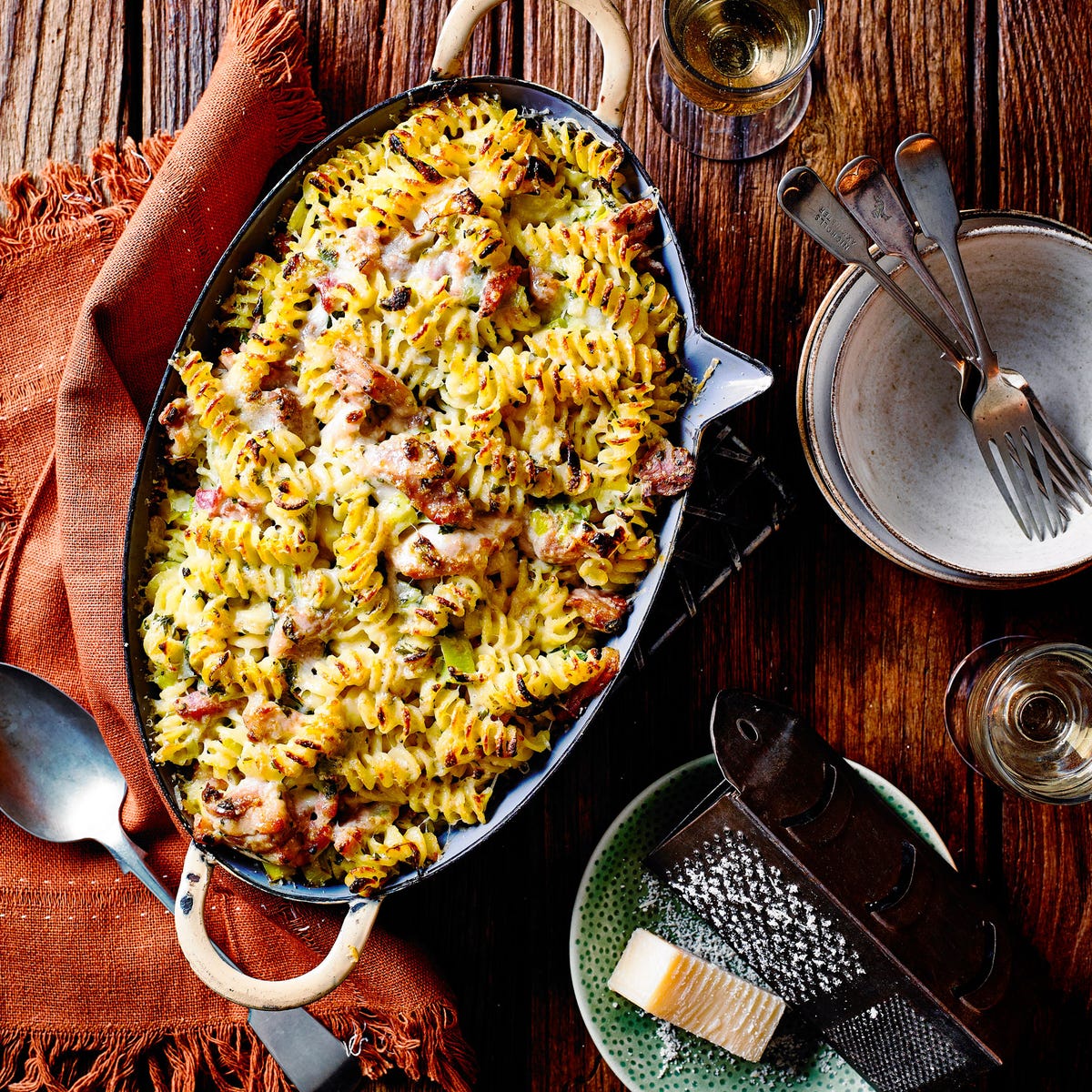 preview for Chicken, bacon and leek pasta bake