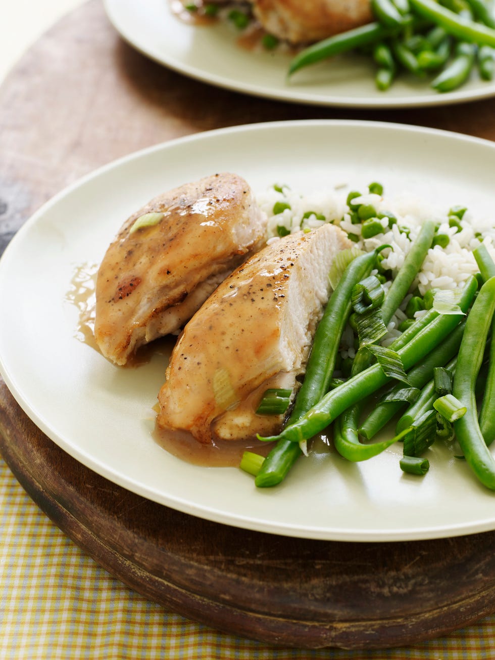 judías verdes con filetes de pavo