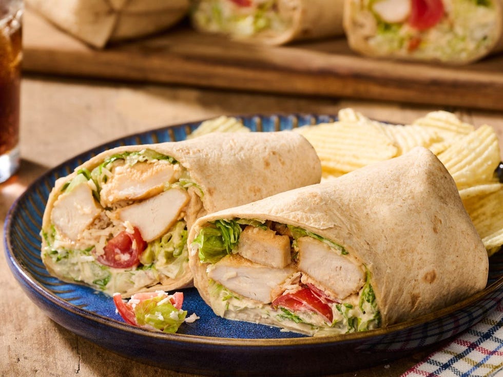 chicken breast recipes caesar salad wrap