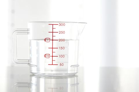 measuring cup of water