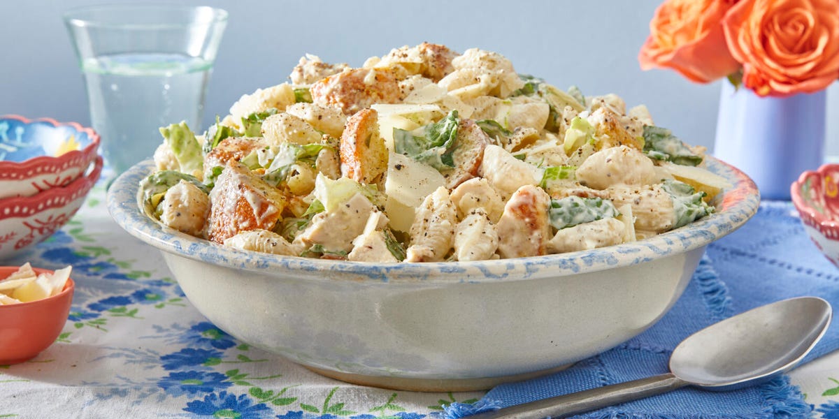 Chicken Caesar Pasta Salad Recipe - How to Make Chicken Caesar Pasta Salad