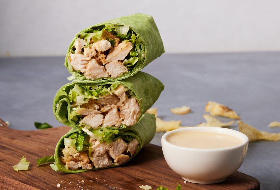 chicken caesar wraps
