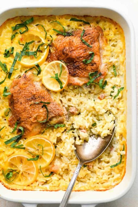 lemon chicken and rice casserole