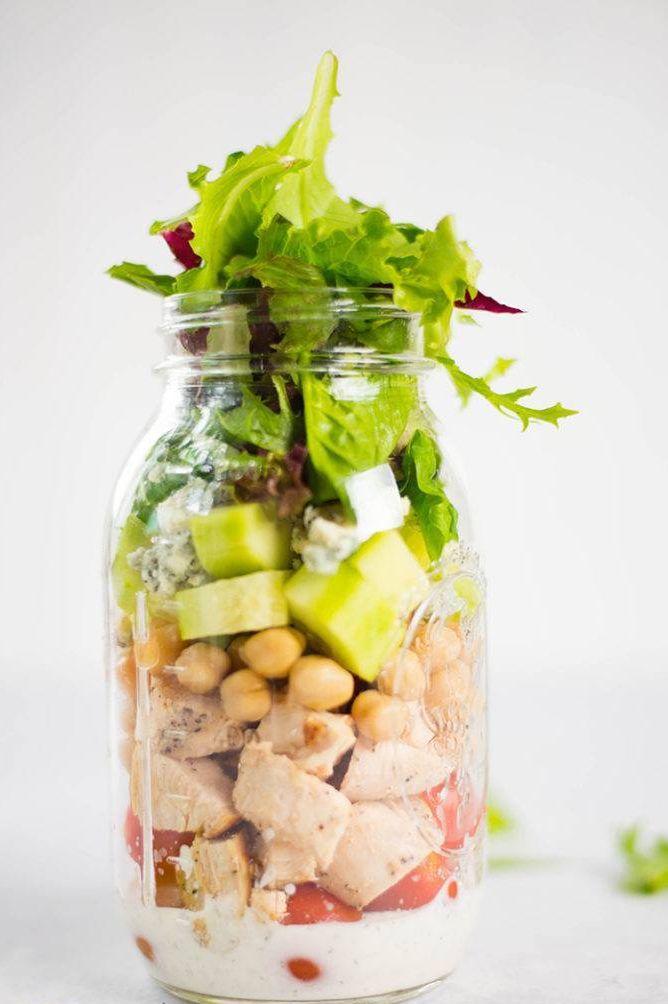 Strawberry Spinach Mason Jar Salad - Eating Bird Food