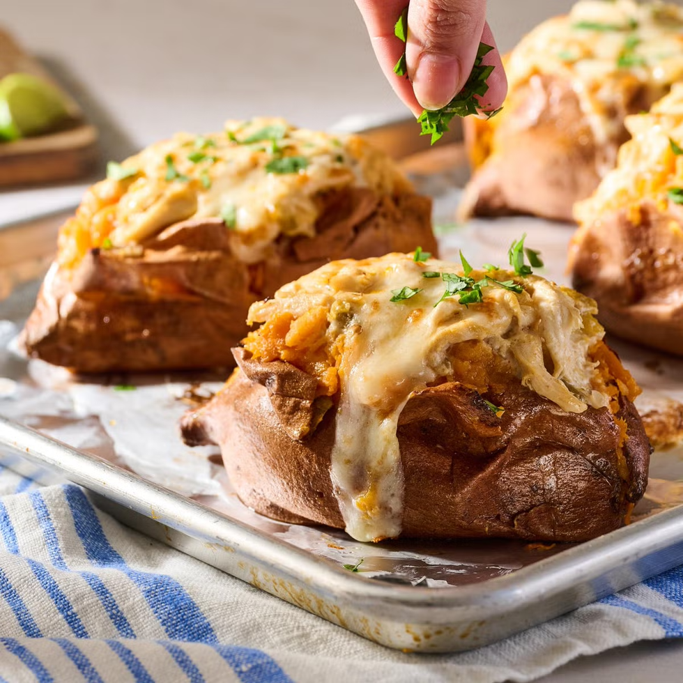 enchilada stuffed sweet potato chicken dinner enchilada stuffed sweet potato chicken dinner