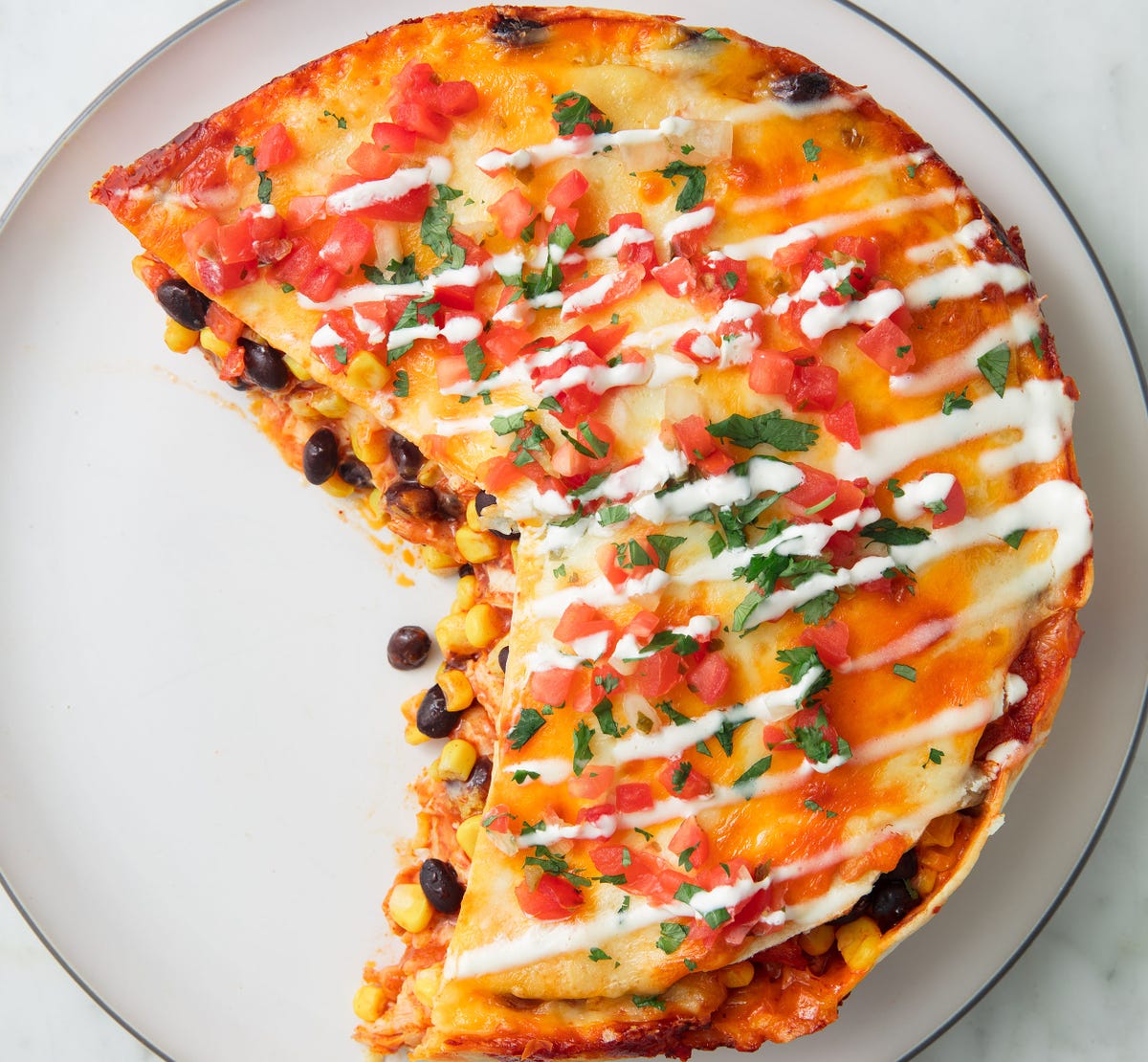 preview for Chicken Enchilada Pie Uses Tortillas In The Most Genius Way