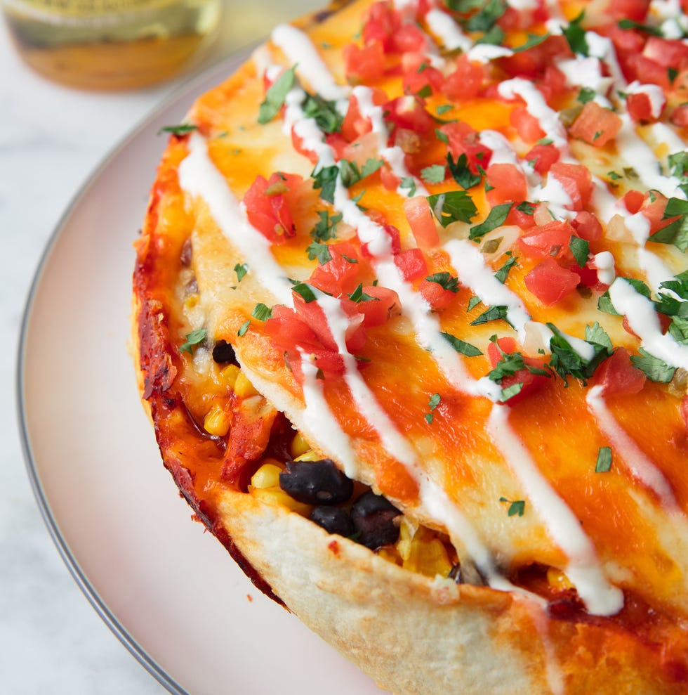 chicken enchilada pie horizontal