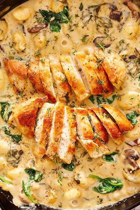 one pan creamy chicken and gnocchi
