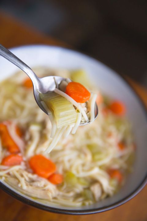 Chicken Noodle Soup In Soup Bowl
