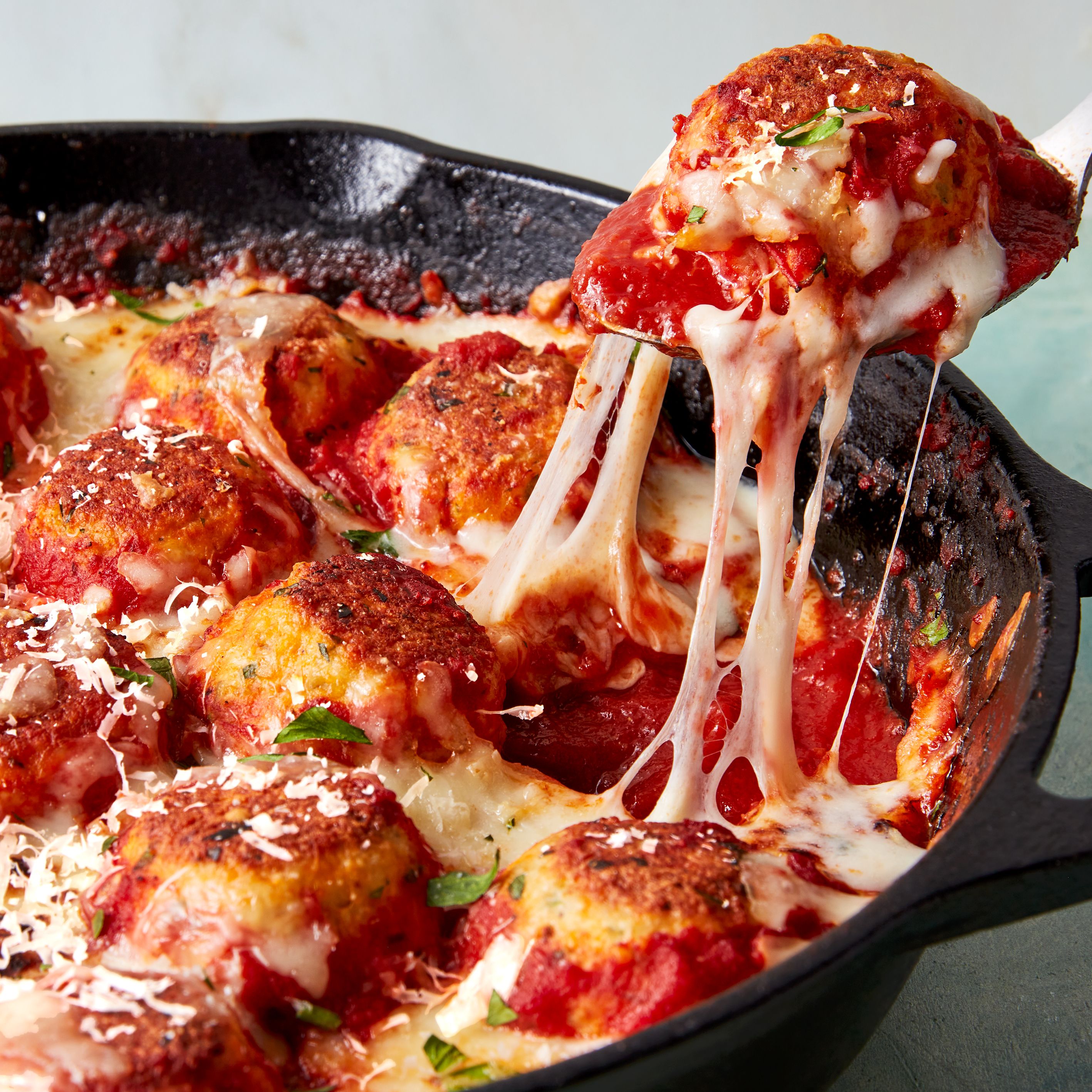 Best Chicken Parm Meatball Skillet Recipe - How To Make Chicken Parm ...