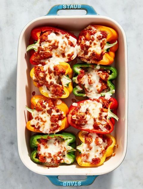 chicken parm stuffed peppers