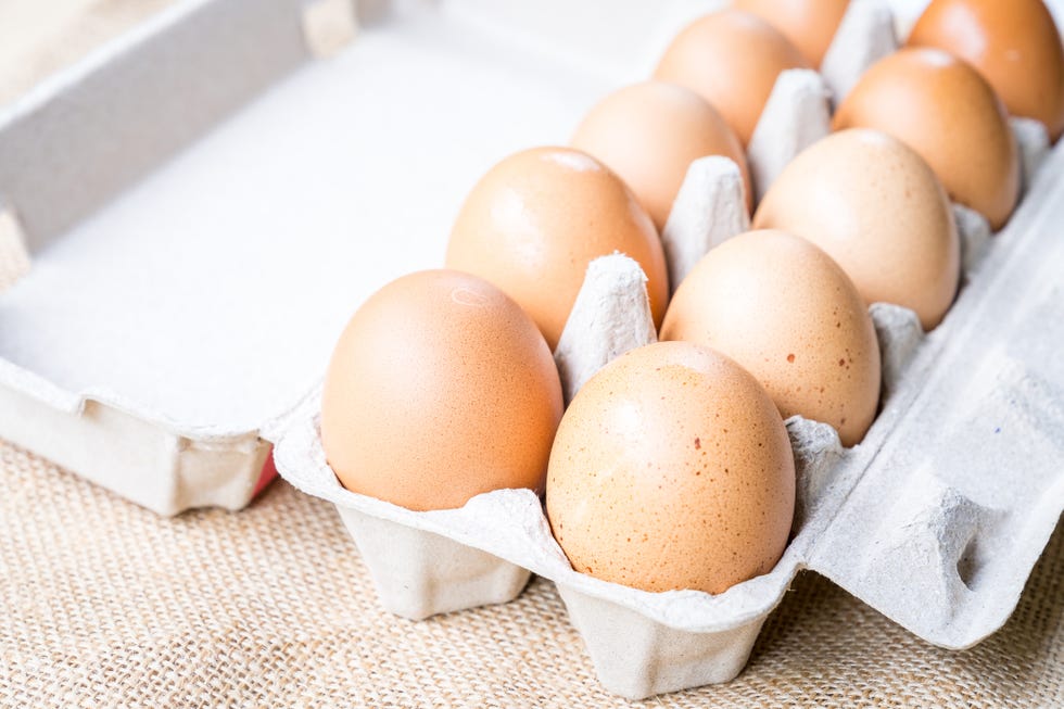 chicken raw eggs on the table farm products, natural eggs