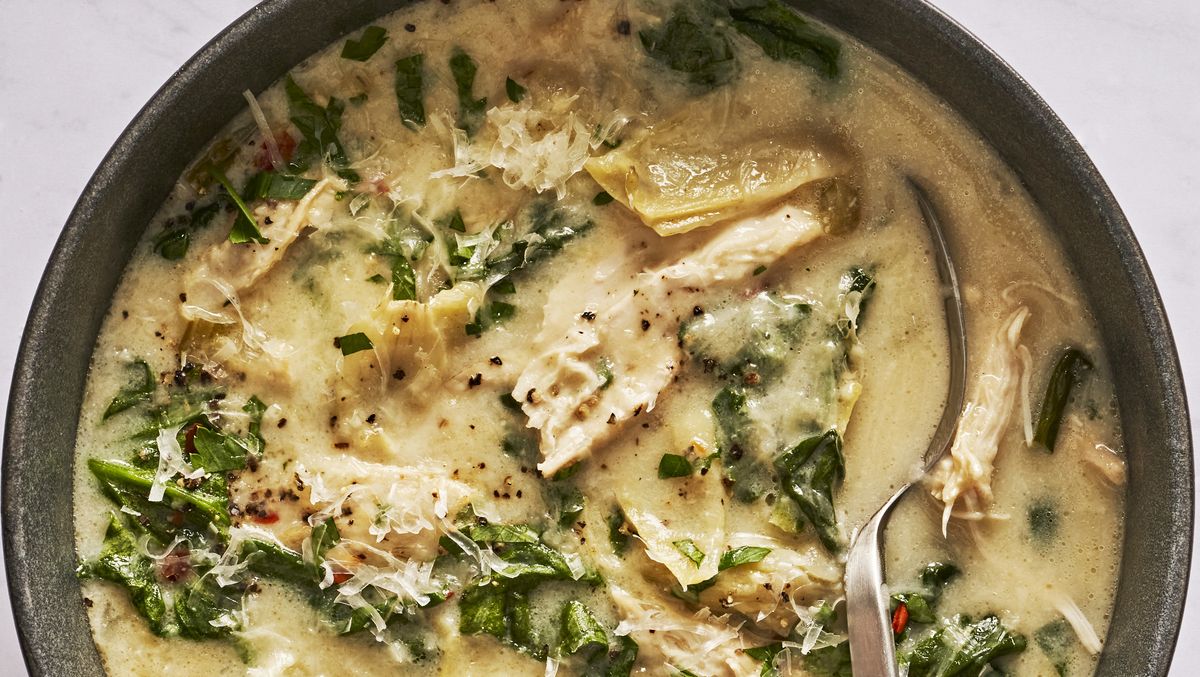 preview for Chicken Spinach Artichoke Soup Is Comfort In A Bowl