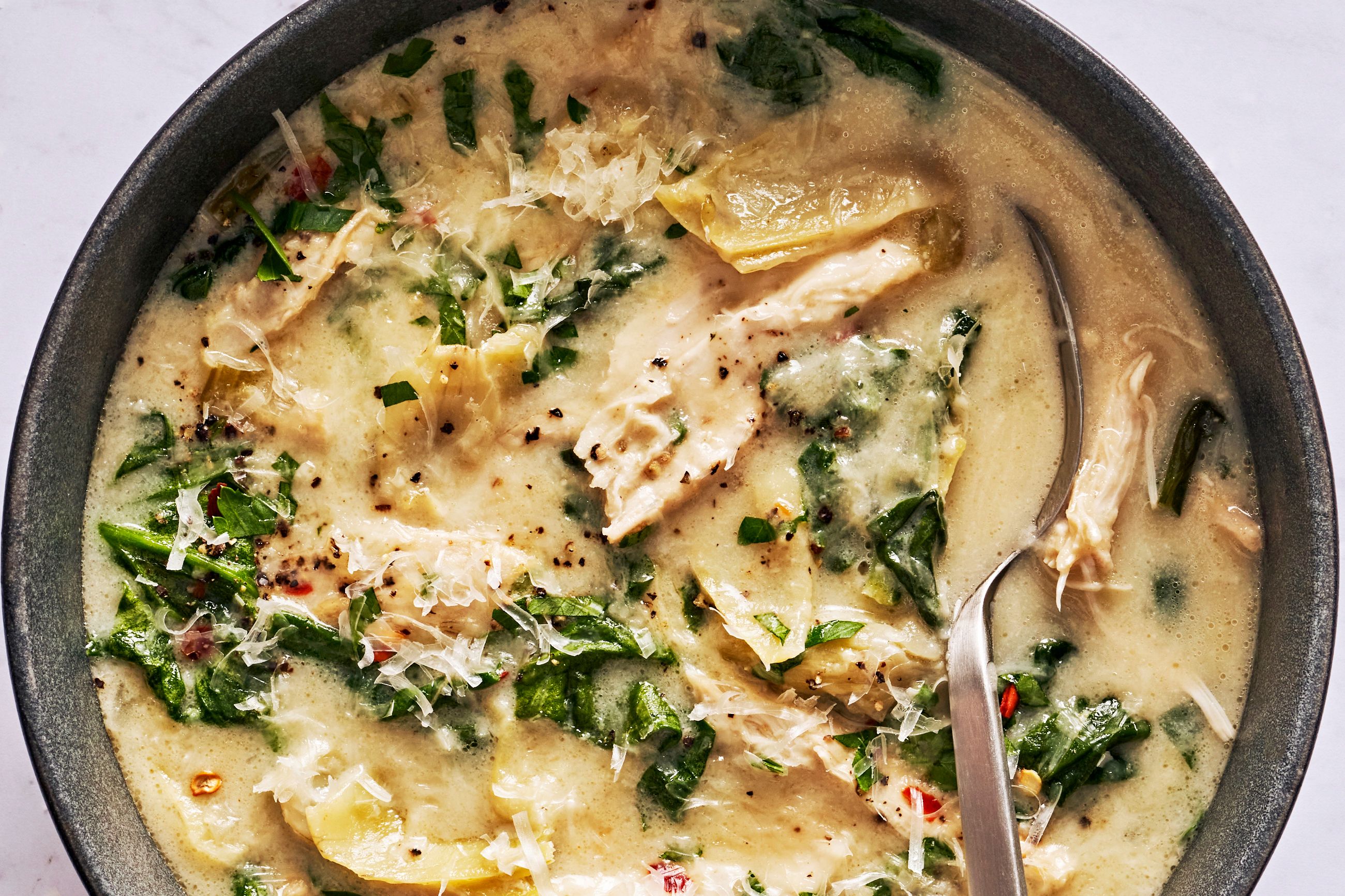 Chicken Spinach Artichoke Soup