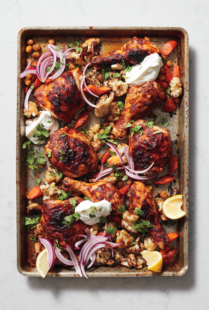 Sheet Pan Chicken Tikka With Cauliflower And Chickpeas Recipe