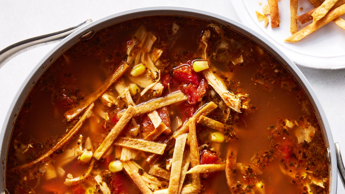 Video player poster image preview for This Chicken Tortilla Soup Is The Perfect Rainy Day Dinner