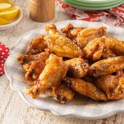 chicken wing recipes lemon pepper wings on checkered plate
