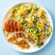 grilled chicken with smoky corn salad recipe