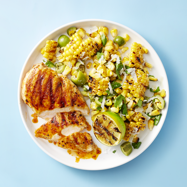 grilled chicken with smoky corn salad recipe