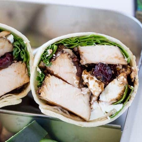 chicken wrap recipes balsamic chicken with goat cheese wraps