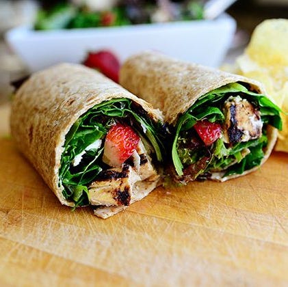 chicken wrap recipes chicken and strawberry salad wraps
