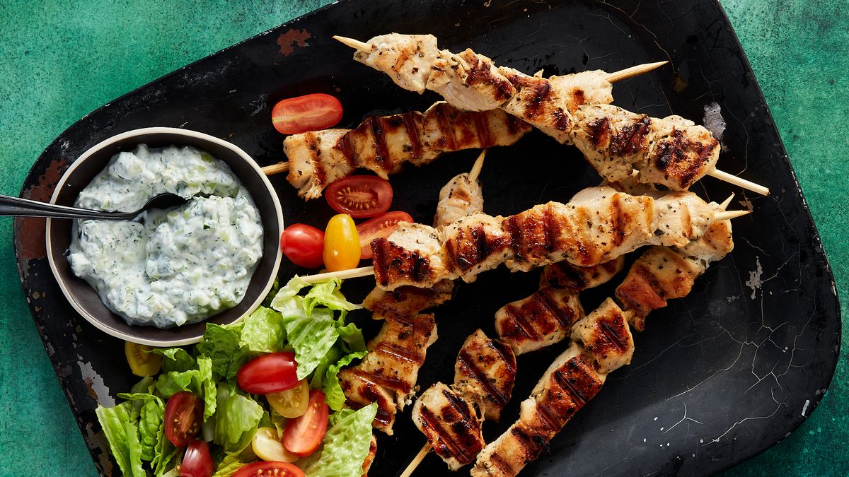 preview for Our Secret To Tender Chicken Souvlaki Is All In The Marinade