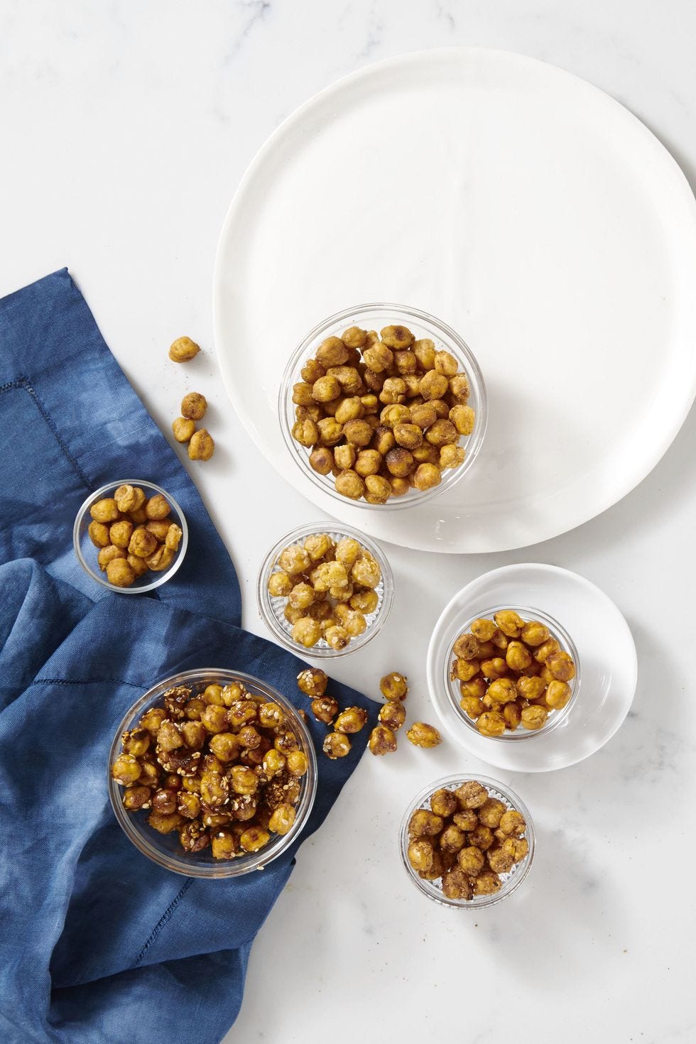 crispy chickpeas in bowls