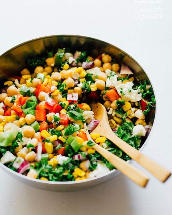 chickpea recipes sweet corn and chickpea salad