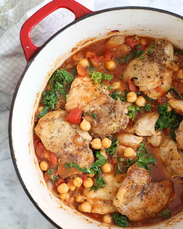 chickpea recipes tabasco braised chicken with chickpeas and kale